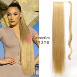 Extensie de par coada cu clema si arici dreapta de 85 cm cod SI6610785 Blond Mediu Ash